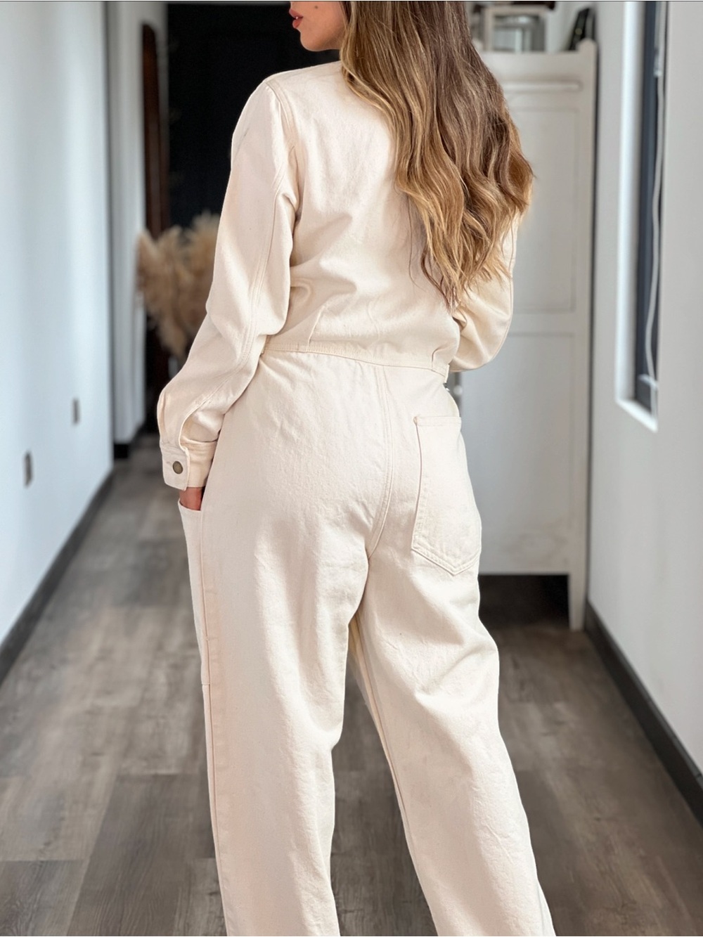 NWOT ZARA Utility Jumpsuit with Front Buttons and Pockets, Long Sleeves, Loose - Picture 5 of 14
